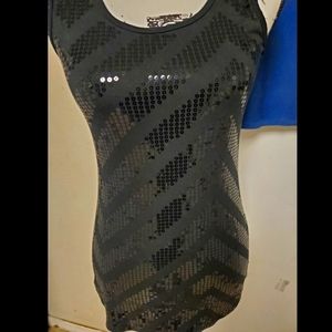 Black tank top- Sequined